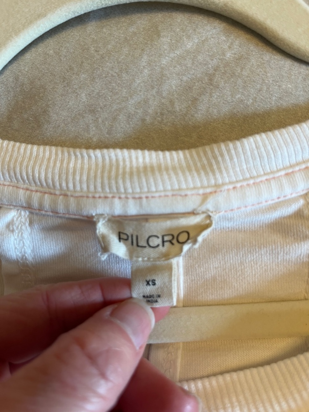 Anthropologie Pilcro White Short-Sleeve Pintuck Front Tee - Picture 2 of 5